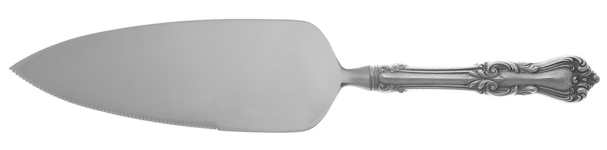 Marlborough (Sterling, 1906, No Monos) Pie Server with Serrated Stainless Blade HC by Reed & Barton-1
