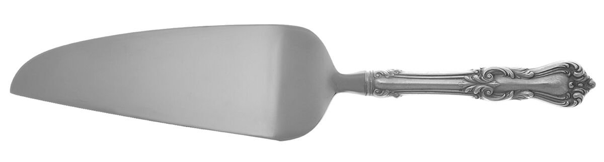 Marlborough (Sterling, 1906, No Monos) Pie and Cake Server with Stainless Blade HC by Reed & Barton-1