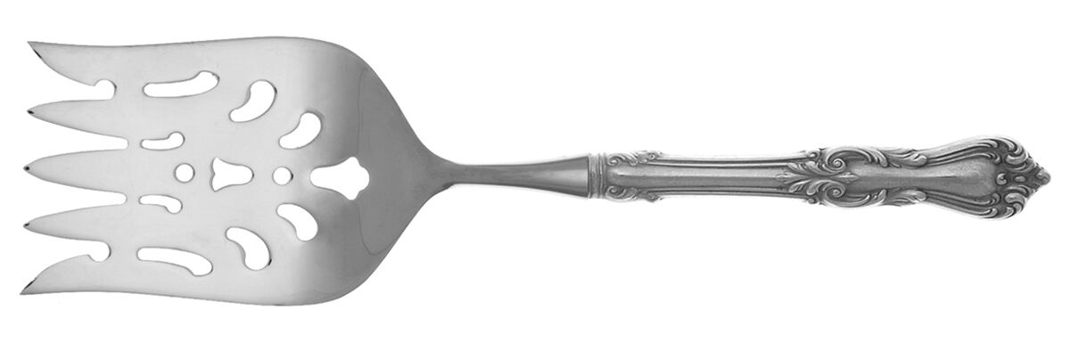 Marlborough (Sterling, 1906, No Monos) Fish Serving Fork with Stainless Tines HC by Reed & Barton-1