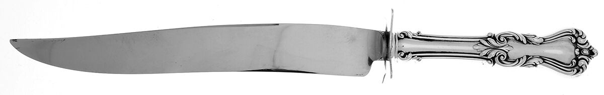 Marlborough (Sterling, 1906, No Monos) Large Stainless Blade Roast Carving Knife by Reed & Barton-1