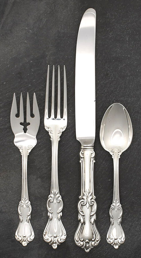 Marlborough (Sterling, 1906, No Monos) 32  Piece Estate Set by Reed & Barton-1