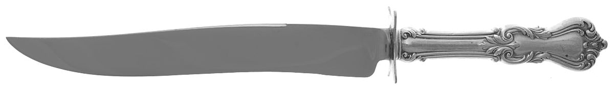 Marlborough (Sterling, 1906, No Monos) Large Stainless Blade Roast Carving Knife by Reed & Barton-1