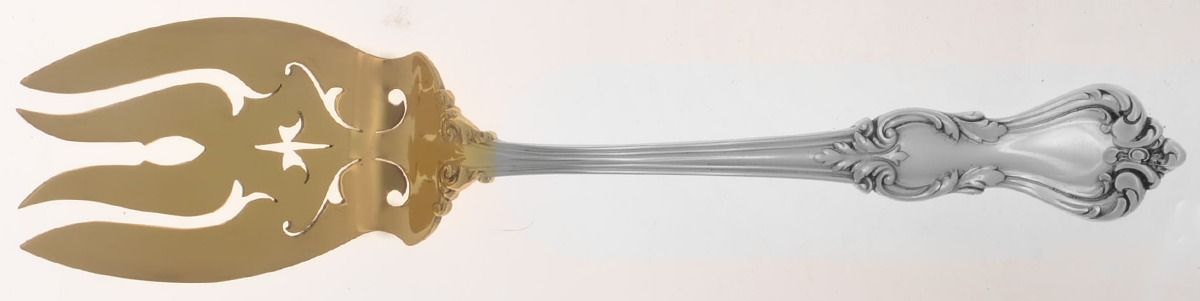 Marlborough (Sterling, 1906, No Monos) Small Solid Fish Serving Fork by Reed & Barton-1