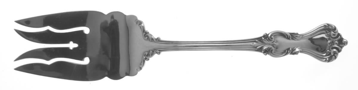 Marlborough (Sterling, 1906, No Monos) Large Solid Cold Meat Serving Fork by Reed & Barton-1