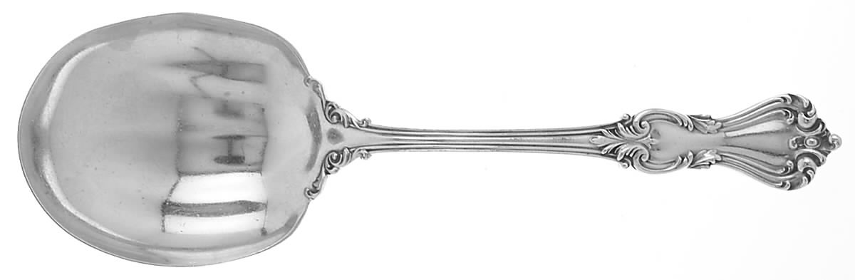 Marlborough (Sterling, 1906, No Monos) Solid Salad Serving Spoon by Reed & Barton-1