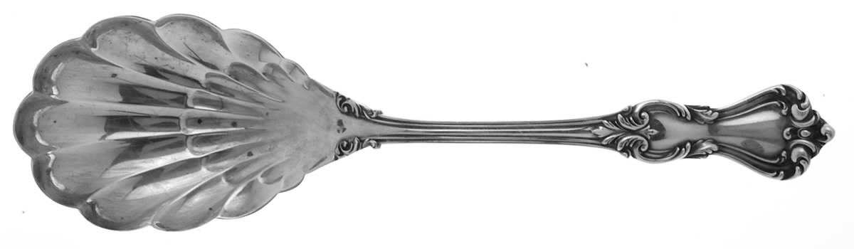 Marlborough (Sterling, 1906, No Monos) Solid Salad Serving Spoon by Reed & Barton-1