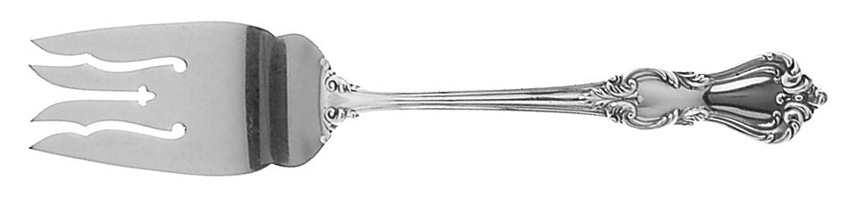 Marlborough (Sterling, 1906, No Monos) Medium Solid Cold Meat Serving Fork by Reed & Barton-1