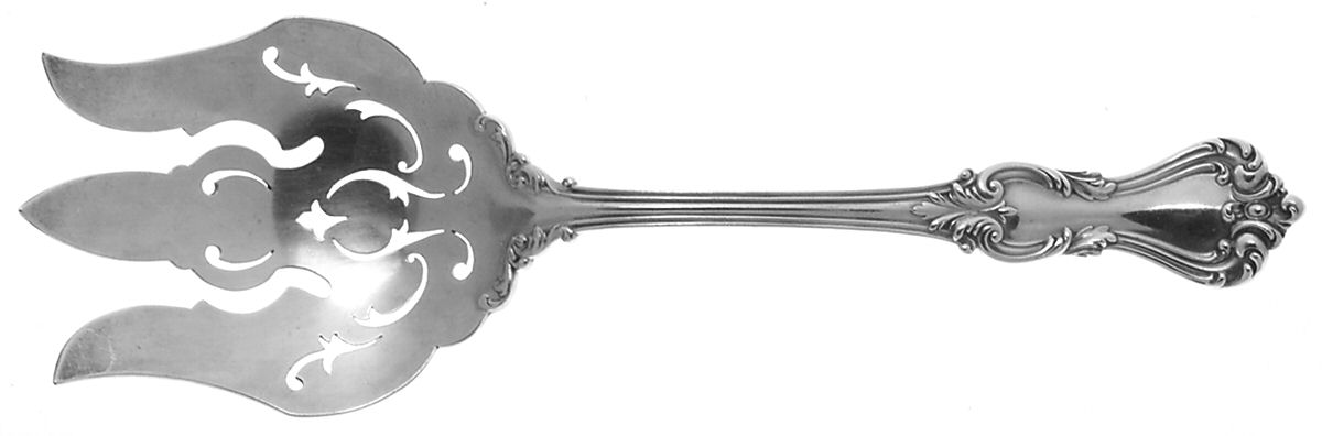 Marlborough (Sterling, 1906, No Monos) Solid Salad Serving Fork by Reed & Barton-1