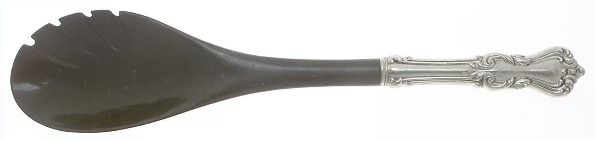 Marlborough (Sterling, 1906, No Monos) Salad Serving Fork with Plastic Prongs by Reed & Barton-1