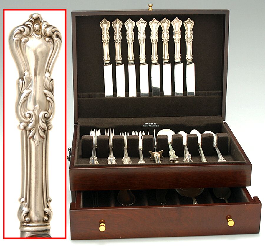 Marlborough (Sterling, 1906, No Monos) 74 Piece Set by Reed & Barton-1