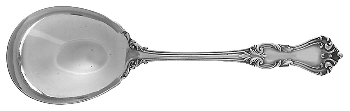 Marlborough (Sterling, 1906, No Monos) Large Solid Berry/Casserole Spoon by Reed & Barton-1