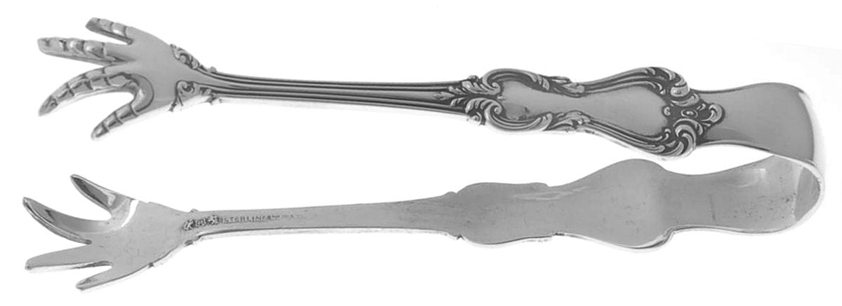 Marlborough (Sterling, 1906, No Monos) Small Sugar Tongs by Reed & Barton-1