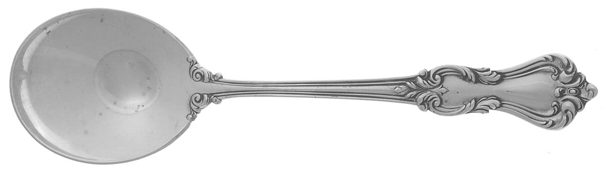 Marlborough (Sterling, 1906, No Monos) Round Bowl Soup Spoon (Gumbo) by Reed & Barton-1