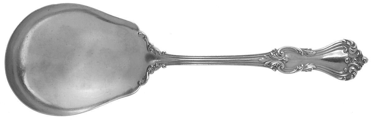 Marlborough (Sterling, 1906, No Monos) Solid Salad Serving Spoon by Reed & Barton-1