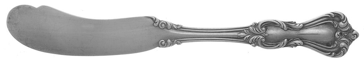 Marlborough (Sterling, 1906, No Monos) Flat Handle Butter Spreader by Reed & Barton-1