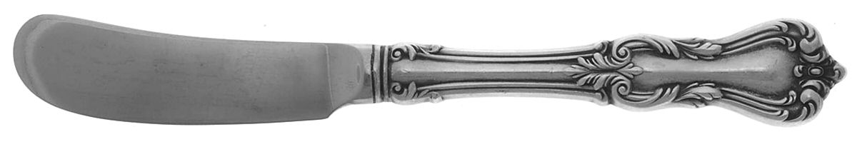 Marlborough (Sterling, 1906, No Monos) Butter Spreader Hollow Hdl-Paddle/Stainless Blade by Reed & Barton-1