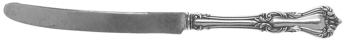 Marlborough (Sterling, 1906, No Monos) Orange Knife with Silverplate Blade by Reed & Barton-1