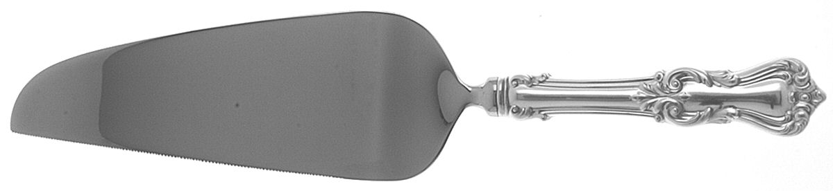 Marlborough (Sterling, 1906, No Monos) Pie & Cake Server with Stainless Blade by Reed & Barton-1