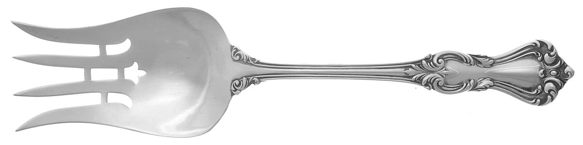 Marlborough (Sterling, 1906, No Monos) Solid Salad Serving Fork by Reed & Barton-1