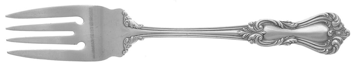 Marlborough (Sterling, 1906, No Monos) Large Individual Solid Fish/Salad Fork by Reed & Barton-1