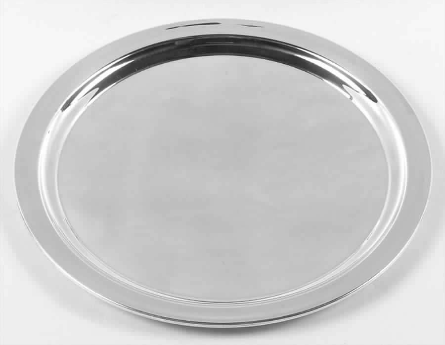 X855 (Sterling, Hollowware) 12" Round Sterling Tray by Reed & Barton-1