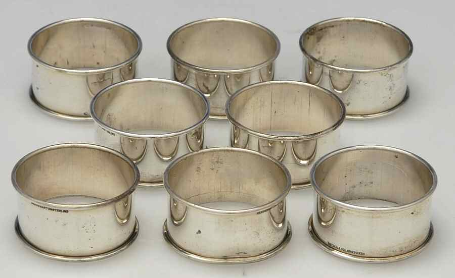 Sterling Hollowware Napkin Ring - Set of 8 by Reed & Barton-1