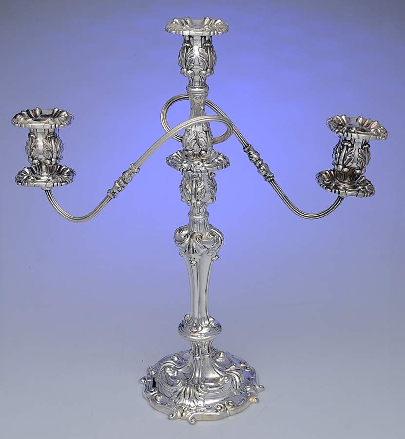Silverplate Hollowware Large 3 Light Candelabra by Reed & Barton-1