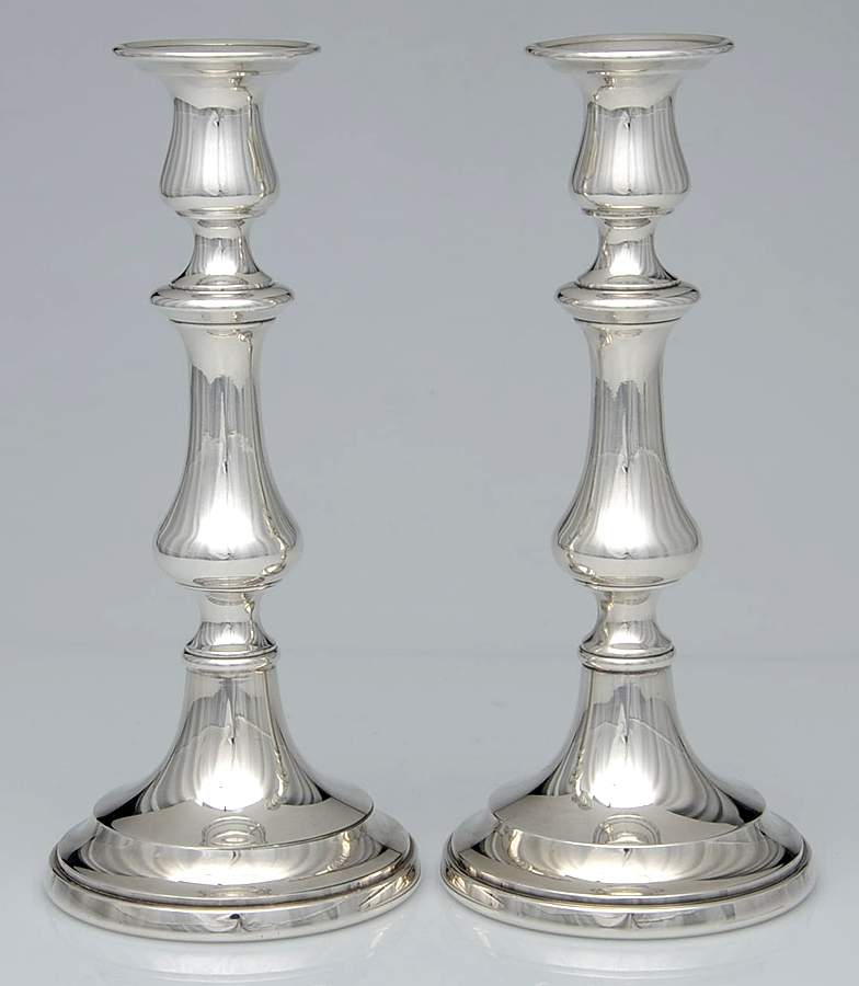Silverplate Hollowware Pair of 10" Candlesticks by Reed & Barton-1