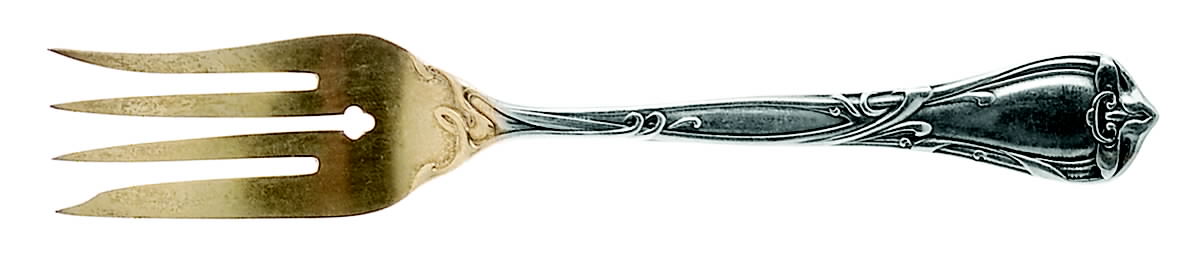 Modern Art (Silverplate, 1904) Individual Solid Fish Fork by Reed & Barton-1