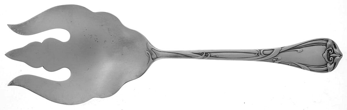 Modern Art (Silverplate, 1904) Solid Salad Serving Fork by Reed & Barton-1
