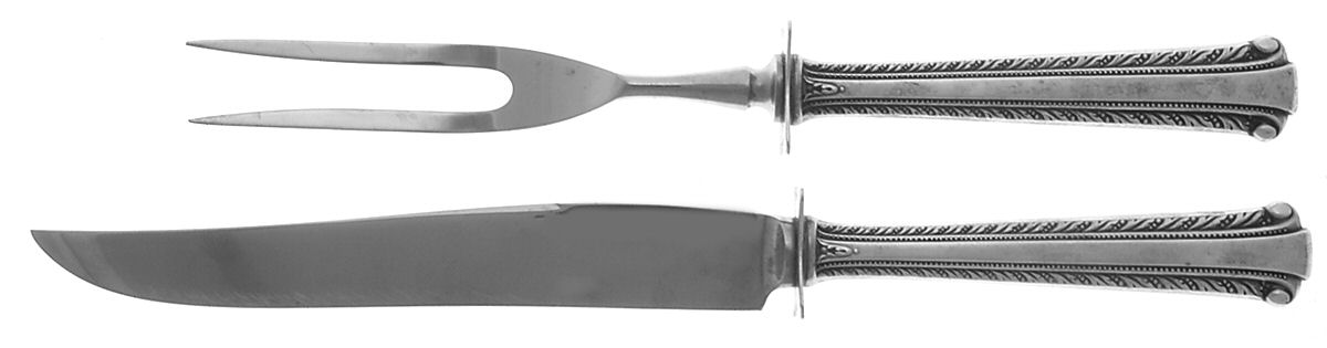 Nancy Lee (Sterling, 1939) Small Steak 2-Piece Carving Set w/Stainless Blade by Reed & Barton-1