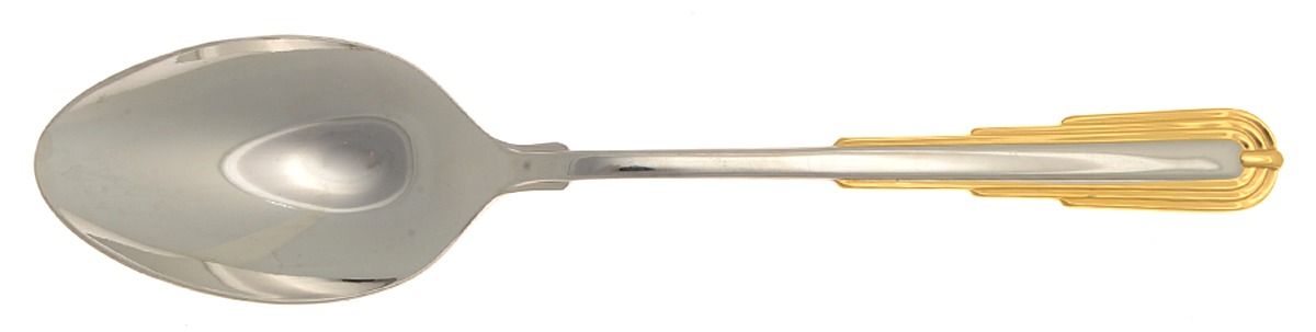Odessa Gold (Stainless-Gold) Tablespoon (Serving Spoon) by Reed & Barton-1