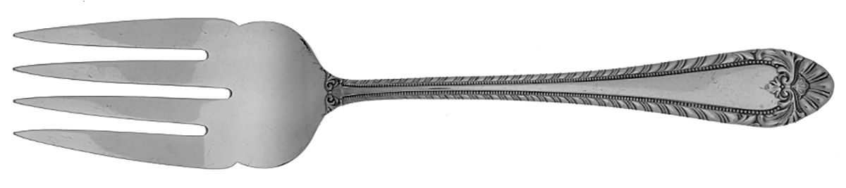 Old London (Silverplate) Medium Solid Cold Meat Serving Fork by Reed & Barton-1