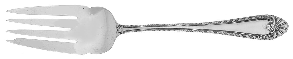 Old London (Silverplate) Large Solid Cold Meat Serving Fork by Reed & Barton-1