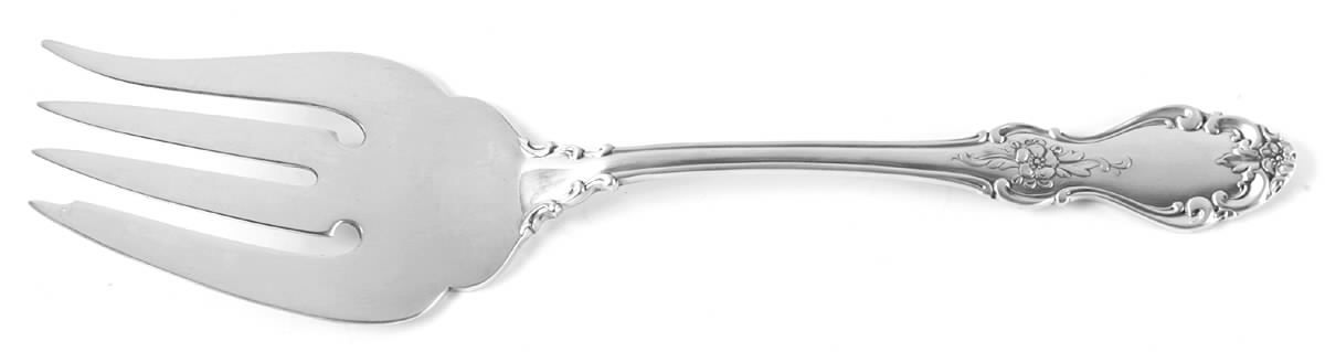 Old Virginia (Sterling) Medium Solid Cold Meat Serving Fork by Reed & Barton-1