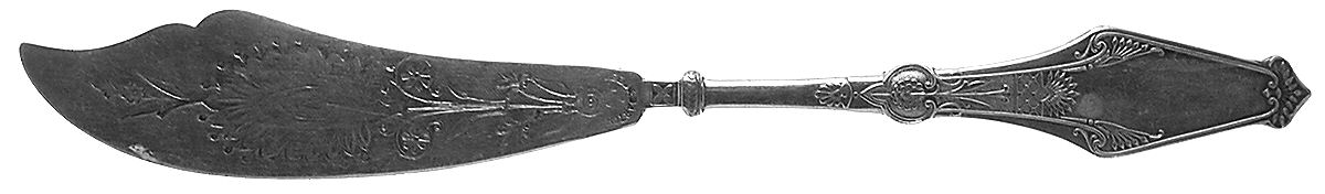 Orient (Silverplate, 1879) Flat Handle Bright Cut Master Butter by Reed & Barton-1