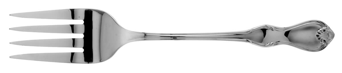 Oxford (Stainless, 1967) Medium Solid Cold Meat Serving Fork by Reed & Barton-1