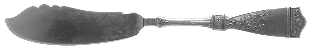 Parisian (Silverplate, 1887) Flat Handle Bright Cut Master Butter by Reed & Barton-1