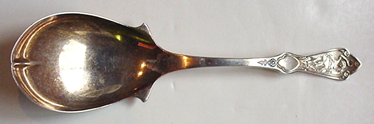 Pearl (Silverplate, 1898) Oversize Solid Salad Serving Spoon by Reed & Barton-1