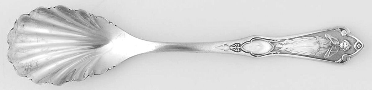 Pearl (Silverplate, 1898) Sugar Shell Spoon by Reed & Barton-1