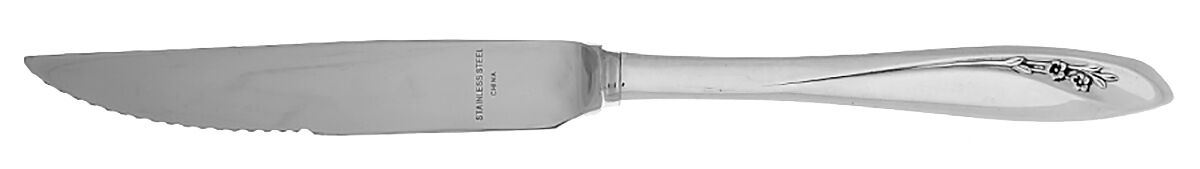 Petite Fleur (Sterling, 1961) Steak Knife Individual Hollow, Serrate HC by Reed & Barton-1