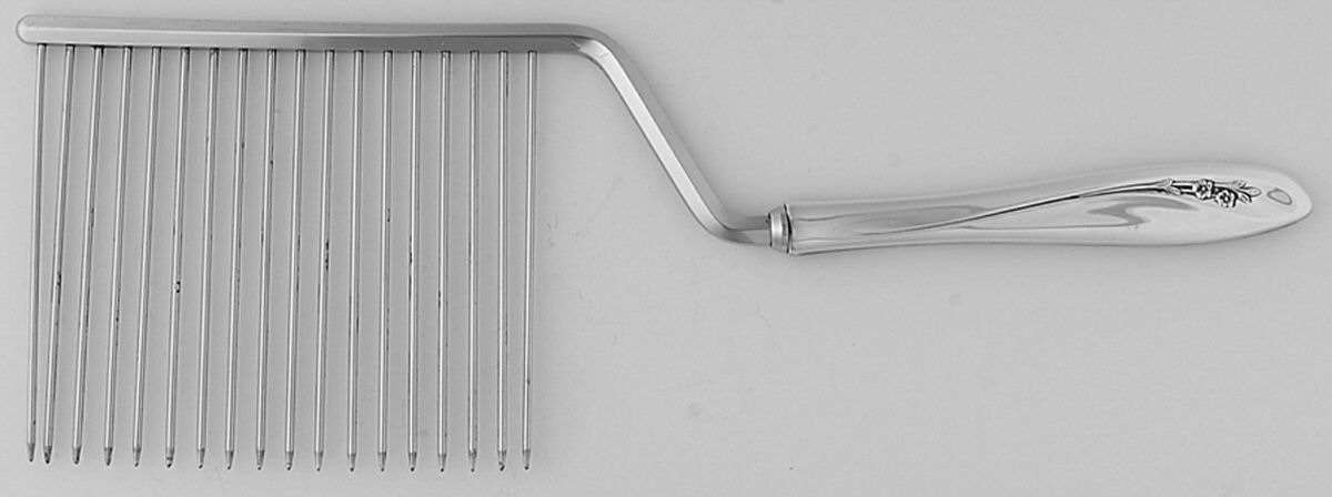 Petite Fleur (Sterling, 1961) Cake Breaker with Silverplate Prongs by Reed & Barton-1