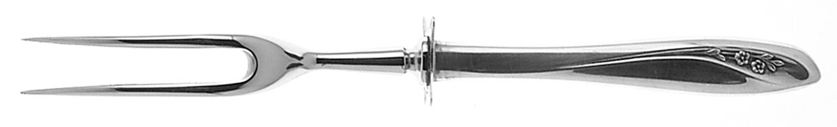 Petite Fleur (Sterling, 1961) Small Carving Fork W/Sterling Guard by Reed & Barton-1