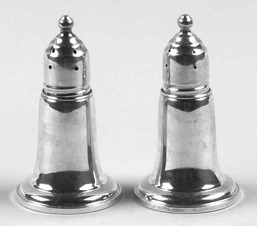 The Pilgrim (Sterling) Weighted Salt and Pepper Set by Reed & Barton-1