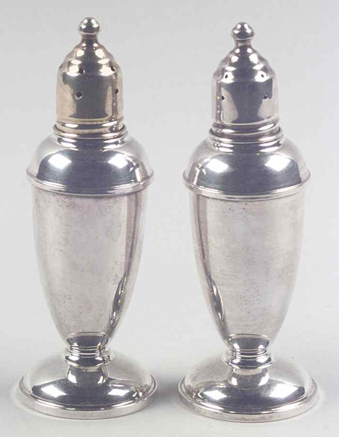 The Pilgrim (Sterling) Weighted Salt and Pepper Set by Reed & Barton-1
