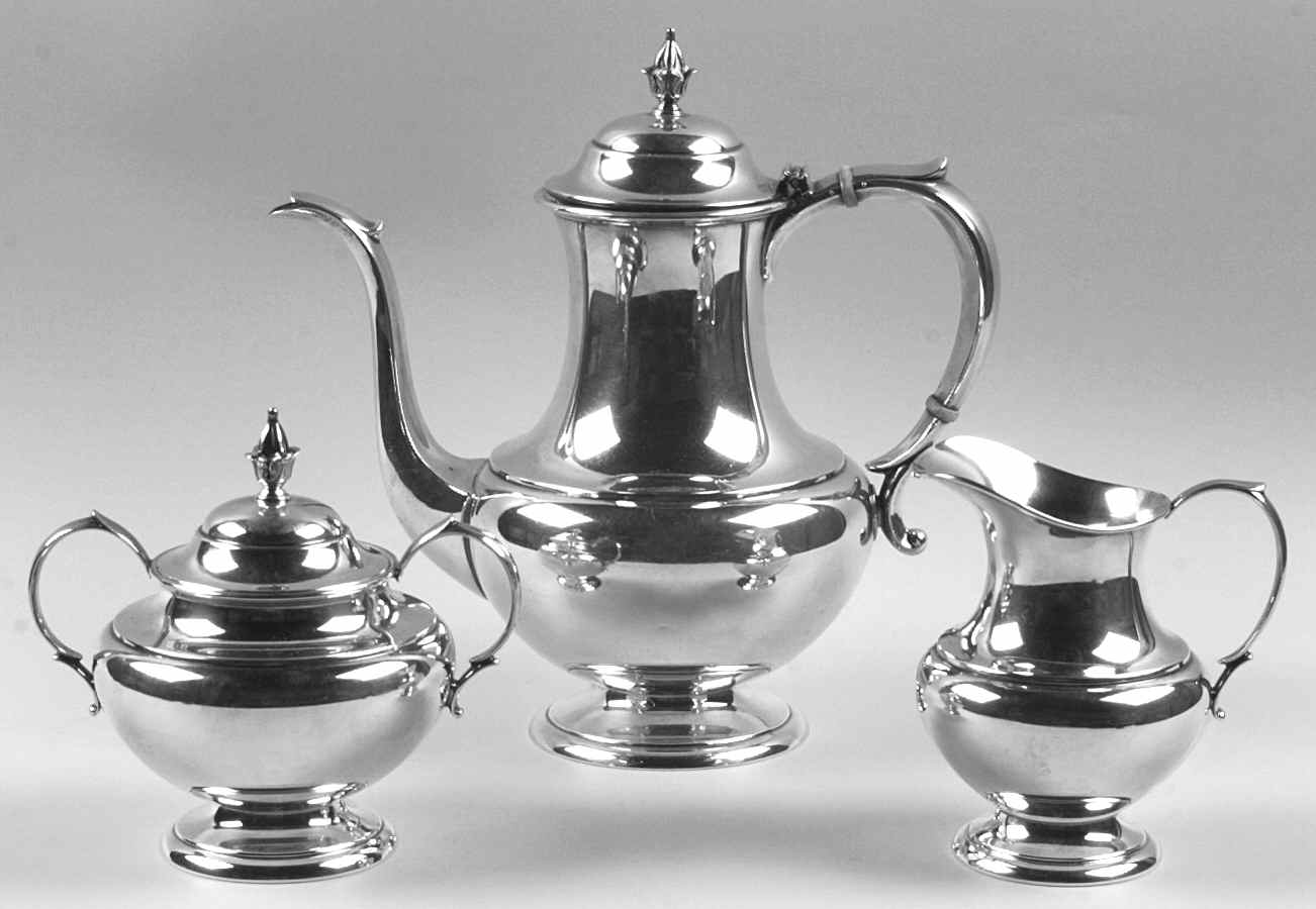 The Pilgrim (Sterling) 3-Piece Coffee Set with Coffee Pot by Reed & Barton-1
