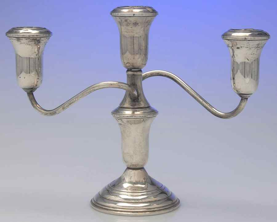 The Pilgrim (Sterling) Weighted 3 Light Candelabra by Reed & Barton-1