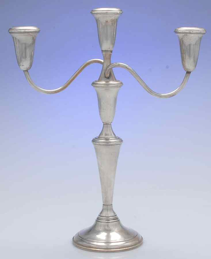 The Pilgrim (Sterling) Weighted 3 Light Candelabra by Reed & Barton-1