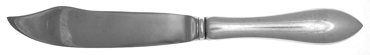 Pointed Antique (Sterling, 1895) Individual Fish Knife with Stainless Blade by Reed & Barton-1
