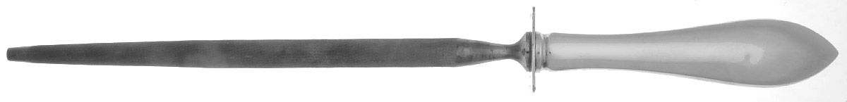 Pointed Antique (Sterling, 1895) Large Steel Rod Knife Sharpener by Reed & Barton-1